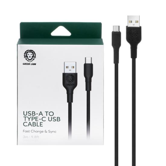 کابل تبدیل USB به USB-C گرین لاین مدل GNCTYC2BK طول 3 متر